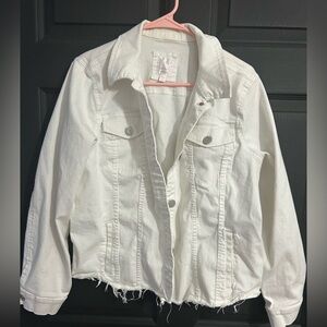 LC Lauren Conrad Off-White Denim Jacket